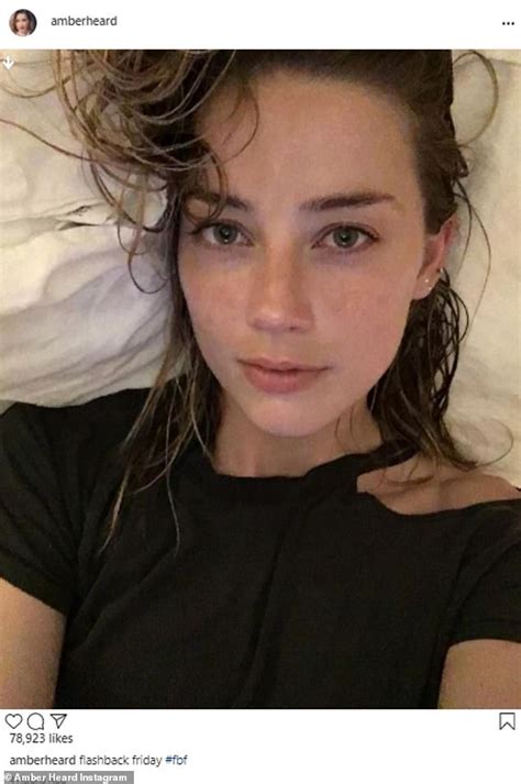 Amber Heard Shows Off Clear Skin In A Selfie For Flashback Friday