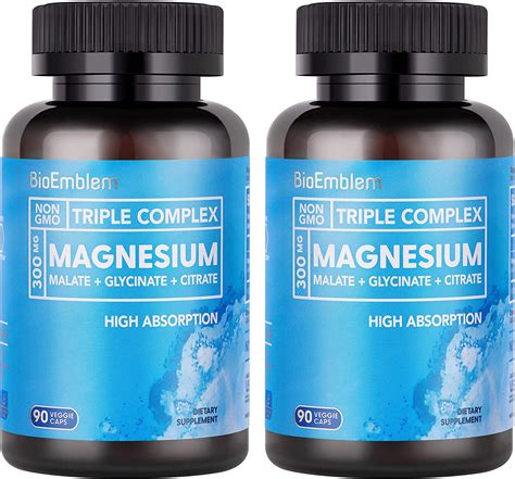 Amazon Com BioEmblem High Absorption Triple Magnesium Complex 300mg