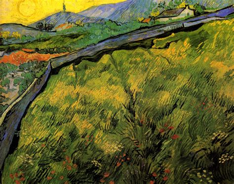 Field Of Spring Wheat At Sunrise 1889 Vincent Van Gogh