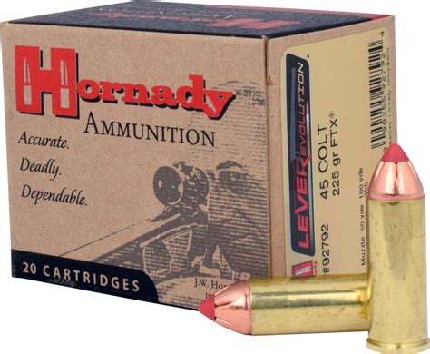 Hornady Leverevolution Ammunition 45 Long Colt 225 Grain Ftx 20