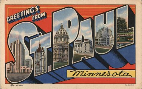 Greetings From St Paul Minnesota Postcard