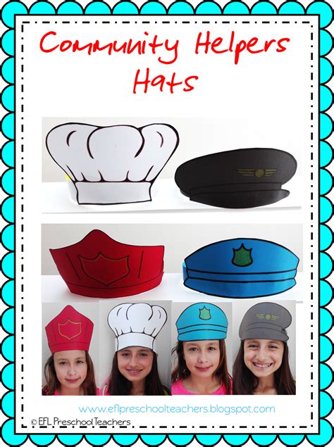Community Helpers Hats Printables Printable Word Searches