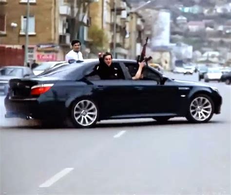 Meanwhile In Russia Russian Mafia In Bmw With A Kalashnikov Stops Traffic Art Einsky