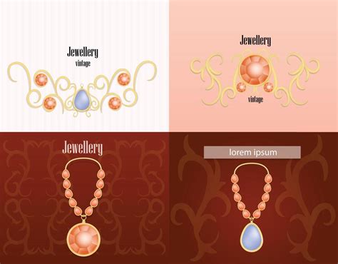 Jewellery Banner Concept Set Realistic Style 8824706 Vector Art At