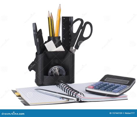 Desk Organizer With Office Tools Royalty Free Stock Images Image