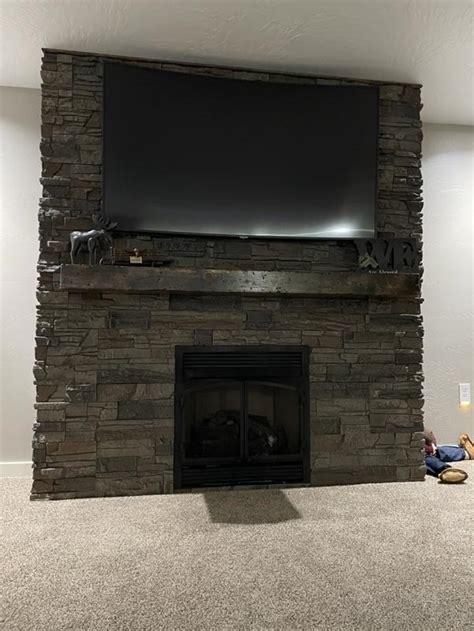Jennifers Tv And Fireplace Wall Design Genstone