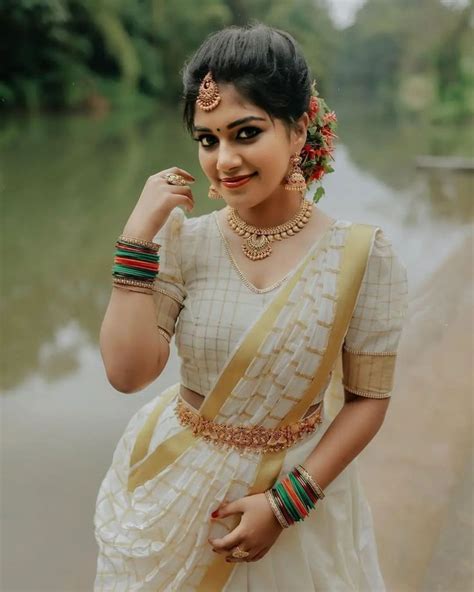 Pin By Haritha Akhi On Saree And Half Saree In 2023 Onam Outfits Bridal Sarees South Indian