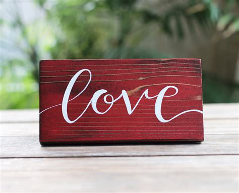 Love Wood Sign Hand Painted In The Usa By Our Backyard