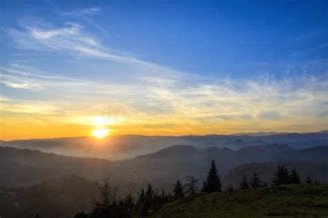 Sunrise Over Black Forest Mist Stock Image Image Of Outdoor Morning