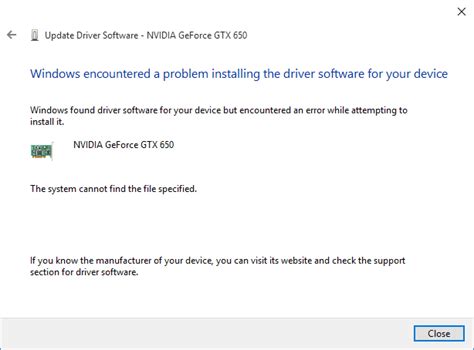 Nvidia Driver Update Error Windows 10 Forums