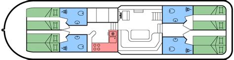 Gas hob, oven, gas refrigerator, freezer, sink, dishes, towels, bedclothes. TERRAMARIN Hausbootreisen