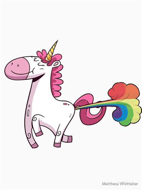 Hilarious Unicorn Farting A Rainbow T Shirt For Sale By Mattw887