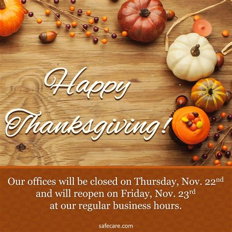 Closed For Thanksgiving Safecare Medical Center