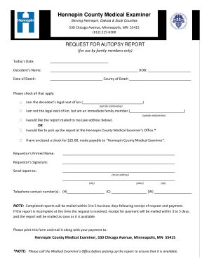 Autopsy Hennepin Form Fill Out And Sign Printable Pdf Template Airslate Signnow