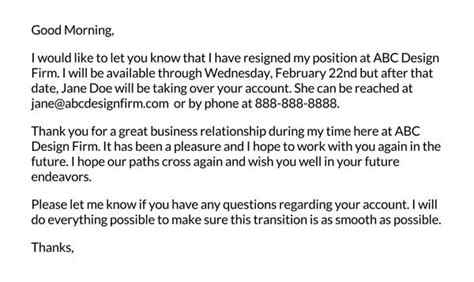 Thank You Letter When Leaving Job