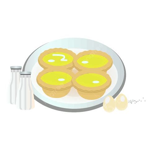 Egg Tarts Vector Art Png Cantonese Tea Cartoon Egg Tart Afternoon Tea Egg Tart Cartoon Hand