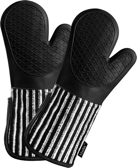 Alselo Silicone Oven Mitts Heat Resistant 932℉ With
