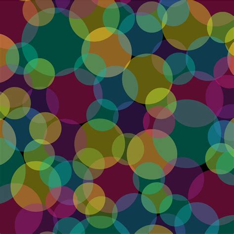 Abstract Overlapping Transparent Circles Pattern On Black Background