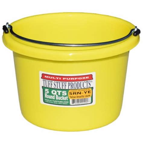 Tuff Stuff Products Srnye 5 Qt Round Bucket Yellow 1 Fred Meyer