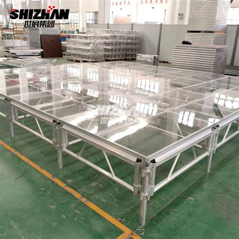 Outdoor Event Glass Stage Mobile Aluminum Assemble Portable Acrylic