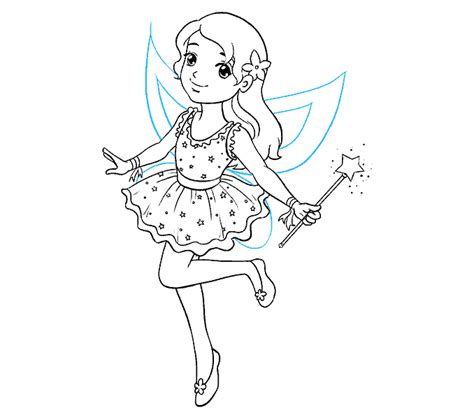 How To Draw A Fairy In A Few Easy Steps Easy Drawing Guides