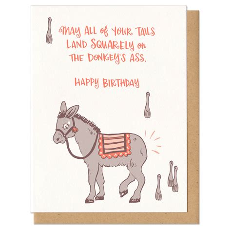Donkey Ass Birthday Greeting Card Home