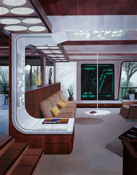 Artstation Retro Futuristic Living Room Louis Le Roy In 2020