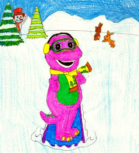 Barney Goes Snowboarding By Bestbarneyfan On Deviantart