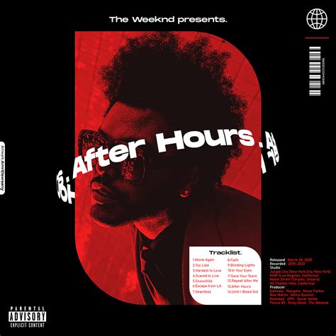 It embraces a distinct sentiment of disenchantment with the weeknd's current lifestyle and deviates. Album Art Concept for The Weeknd | After Hours on Behance