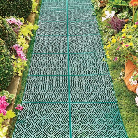 Pack Of 5 Modular Garden Tiles Weatherproof And Non Slip