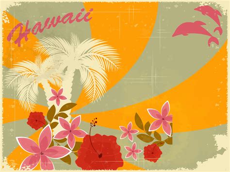 Free Download Hawaiian Retro Holiday Ppt Backgrounds Design Holiday