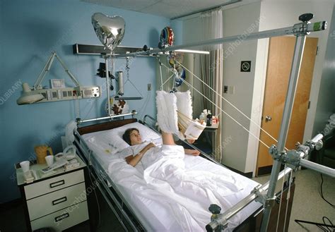 Young Woman Lying In Hospital Bed Stock Image M5400068 Science Photo Library