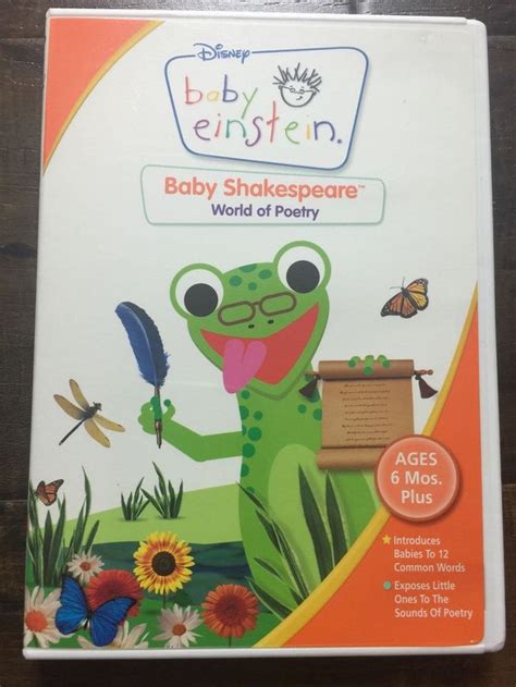 Disney Baby Einstein Baby Shakespeare Dvd 2007 World Of Poetry 6 Mos