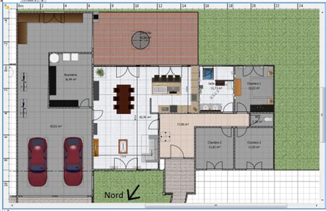 Plan maison plain pied chambres double garage Bricolage Maison et décoration