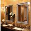 Large Rectangular Bathroom Mirror Wall Mounted Wooden Frame Vanity 
