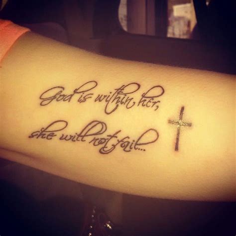 God Is Within Her She Will Not Fail Tattoos Cool Tattoos Tattoo Quotes