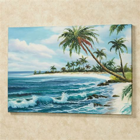Tropical View Palm Tree Canvas Wall Art