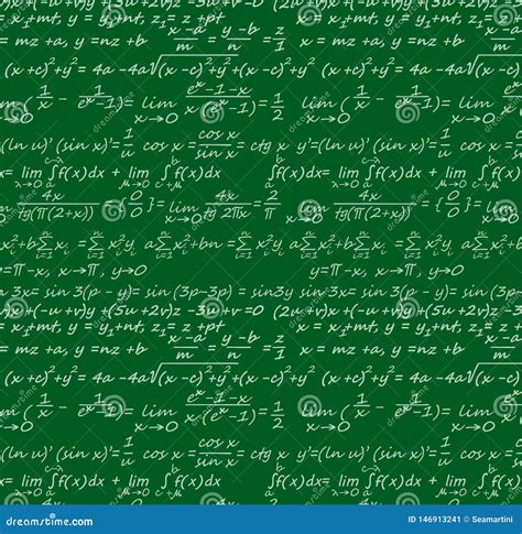 Scientific Formulas Algebra Equations Theorems Stock Vector