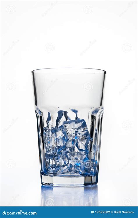 Glass With Ice Cubes Stock Photo Image Of Cold Tumbler 17592502