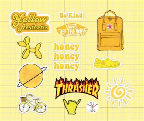 Mini Yellow Aesthetic Sticker Pack 