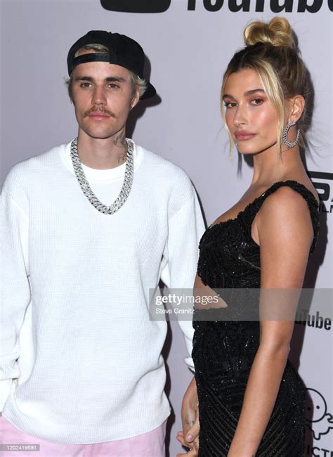 Justin Bieber And Hailey Bieber Arrives At The Premiere Of Youtube