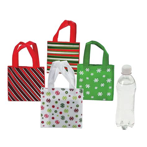 Mini Basic Christmas Tote Bags Oriental Trading Christmas Tote Bags