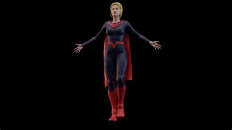 3d Asset Rigged Supergirl Dc Superhero Cgtrader