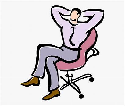 Relaxing Office Relaxed Businessman Clip Cartoon Netclipart