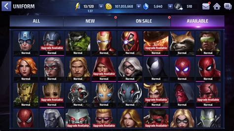 The latest version released by its developer is 1. Marvel Future Fight - Uniform Guide (?) Best Uniforms (?) - YouTube