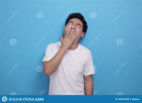 Sleepy Tired Young Man Yawning Stock Image Image Of Indonesian Head