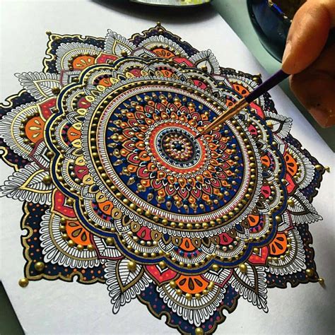Insanely Beautiful Mandala Work By Murderandrose Mandala Art Lesson