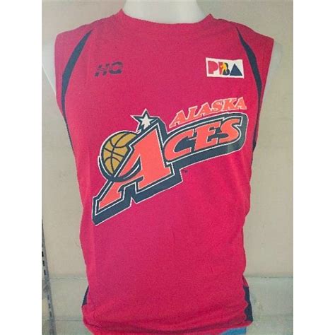 Muscle Jersey Drifit Pba Alaska Aces In Black And Red Shopee Philippines