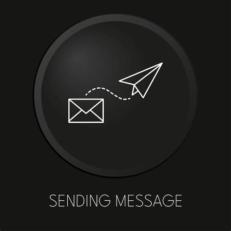 Premium Vector Sending Message Minimal Vector Line Icon On 3d Button