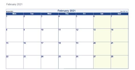 Click on change background and select a background or border for your calendar. Blank Template February 2021 Calendar Word - 2021 Calendar